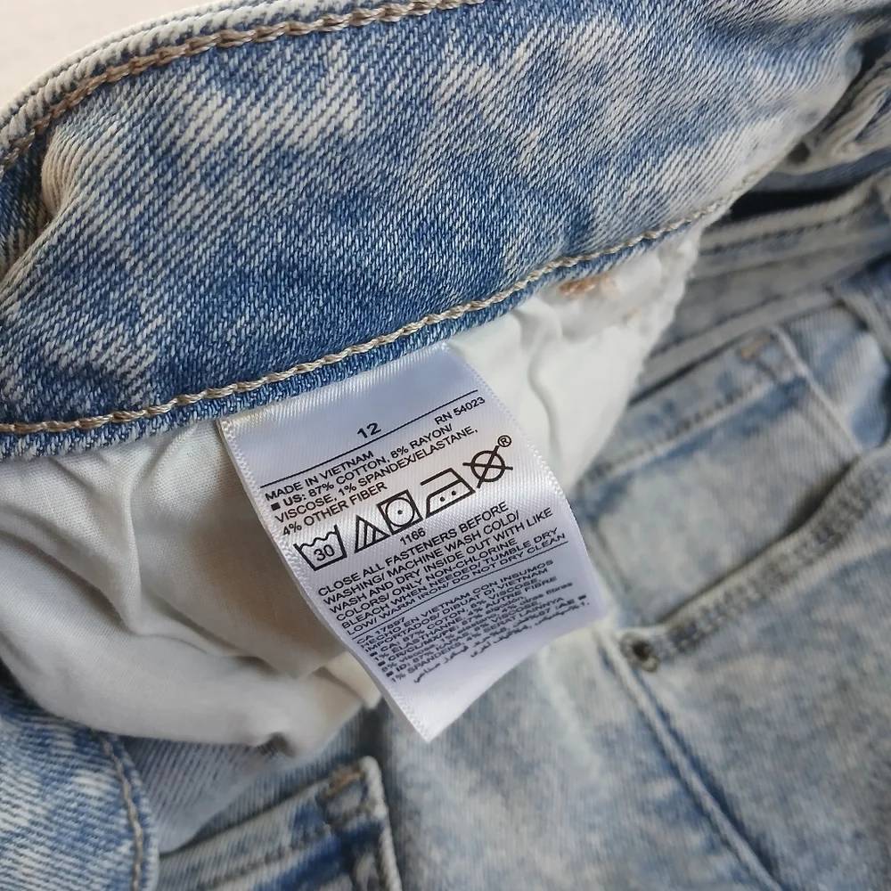 old navy ♡ rockstar super skinny mid rise jeans 12 acid wash retro vintage wash